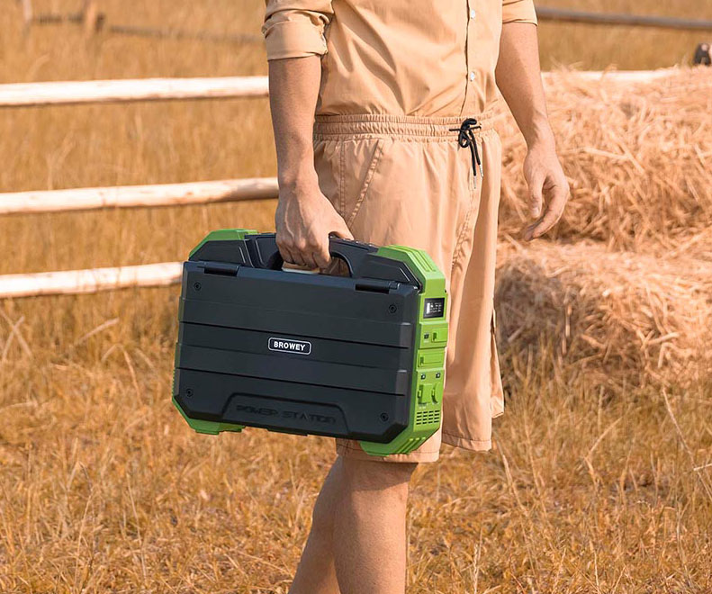 Портативна електростанція Browey PN-600 600W/192000mAh із складаною сонячною панеллю 